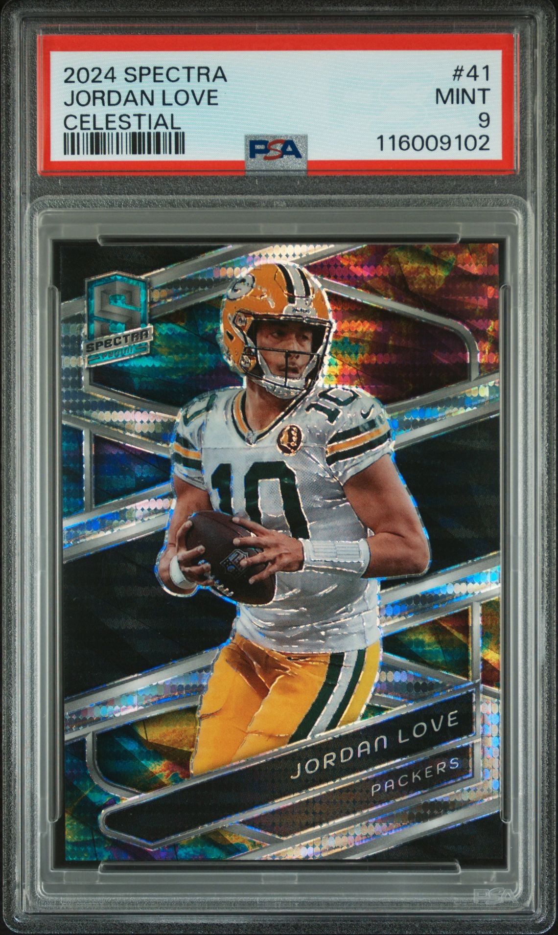 2024 Panini Spectra Jordan Love #41 (Celestial) Mint 9 front