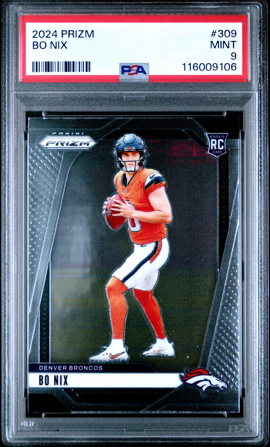 2024 Panini Prizm Bo Nix #309 Mint 9 front