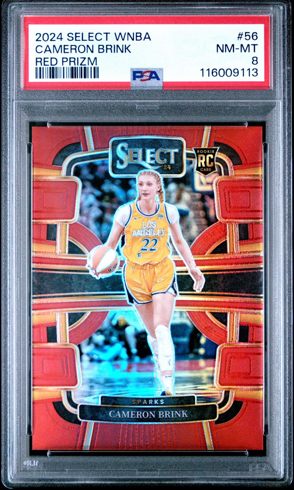 2024 Panini Select Wnba Cameron Brink #56 (Red Prizm) Nm-Mt 8 front