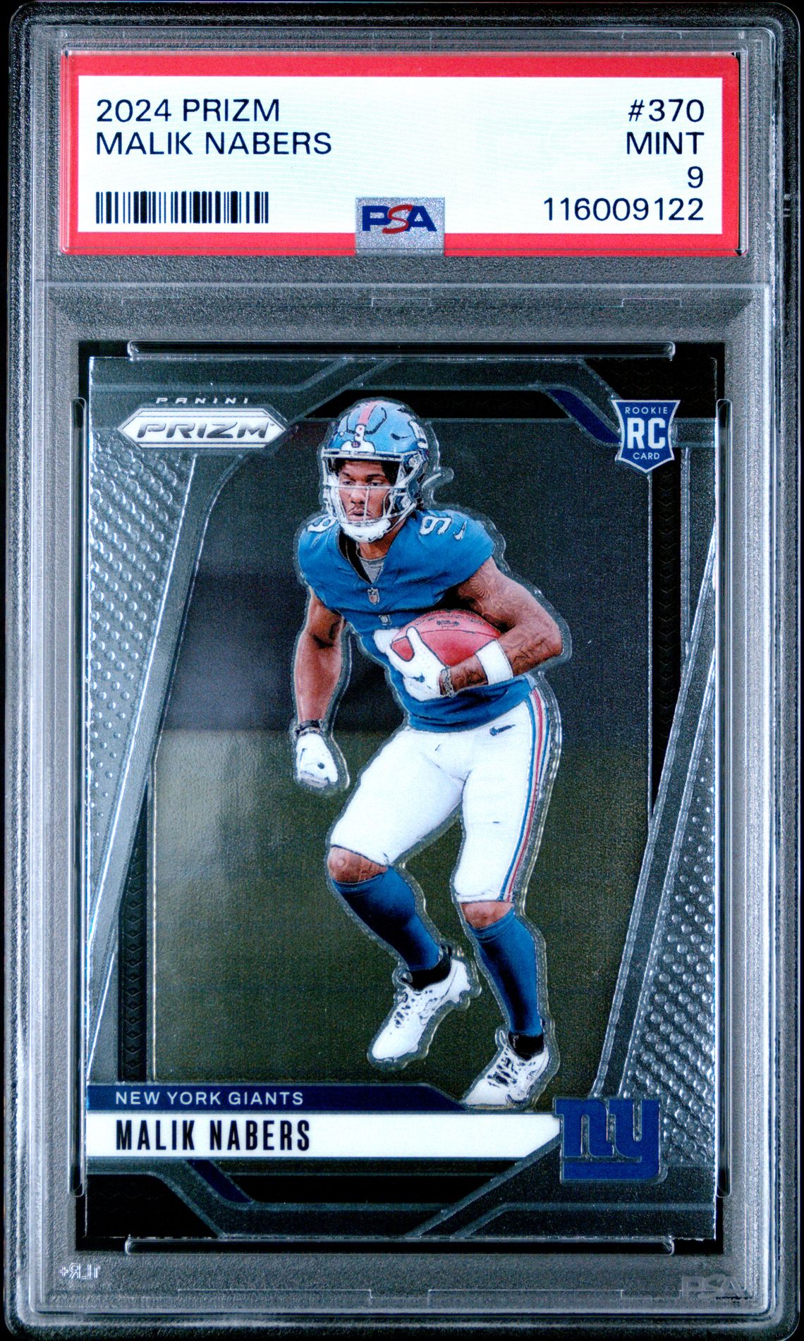 2024 Panini Prizm Malik Nabers #370 Mint 9 front