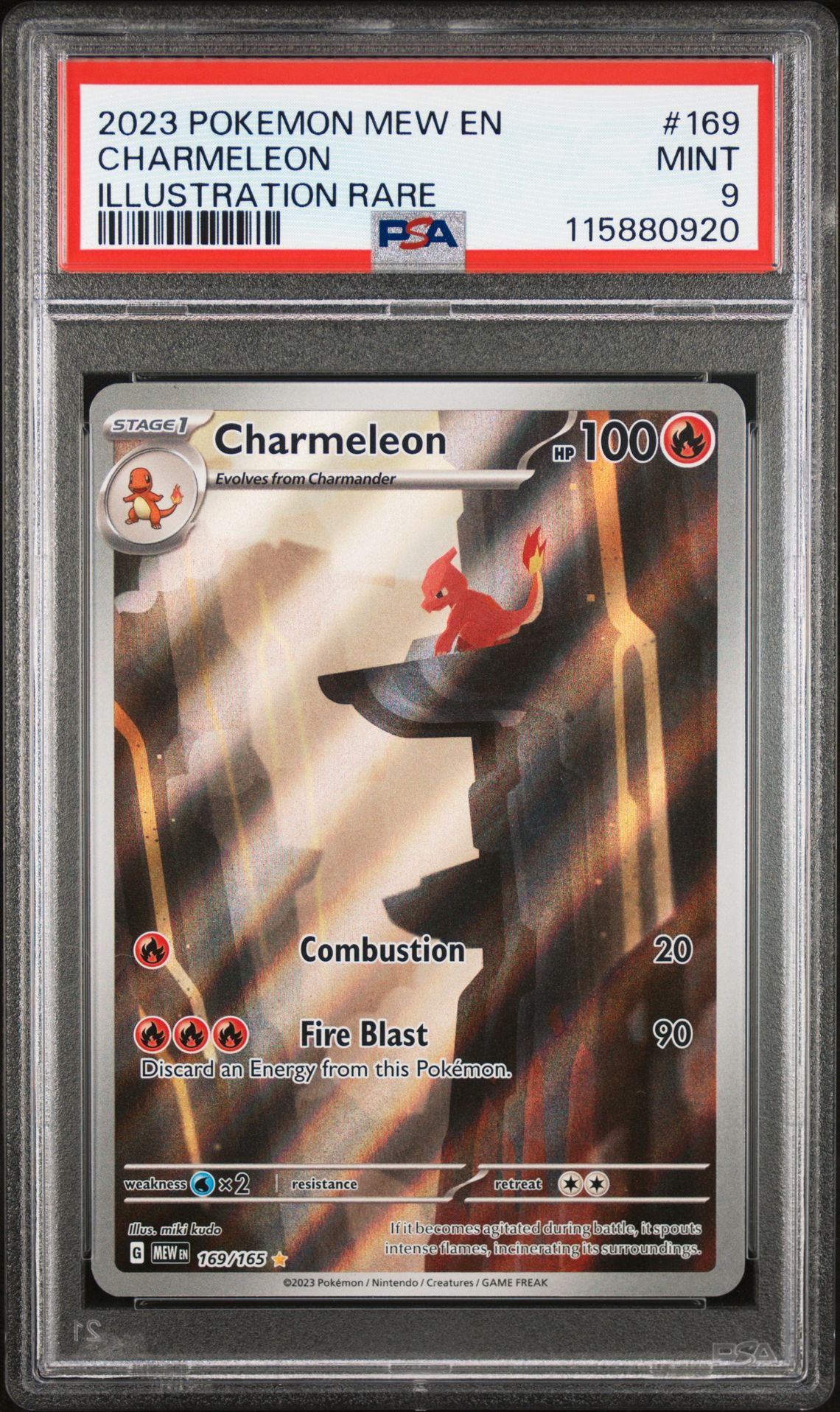 2023 Pokemon Mew En-151 Charmeleon #169 (Illustration Rare) Mint 9 front