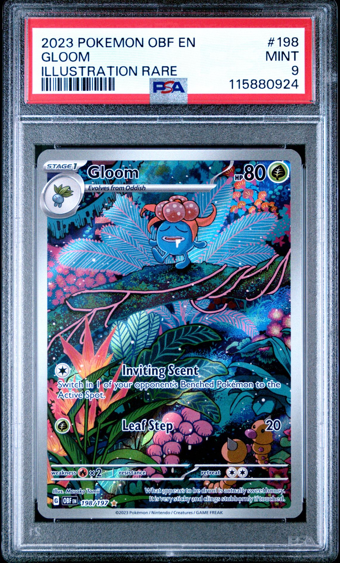 2023 Pokemon Obf En-Obsidian Flames Gloom #198 (Illustration Rare) Mint 9 front