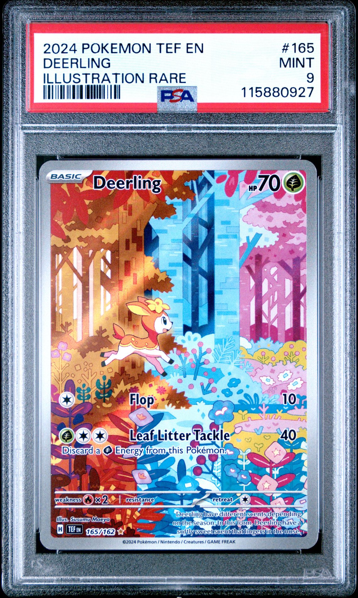 2024 Pokemon Tef En-Temporal Forces Deerling #165 (Illustration Rare) Mint 9 front