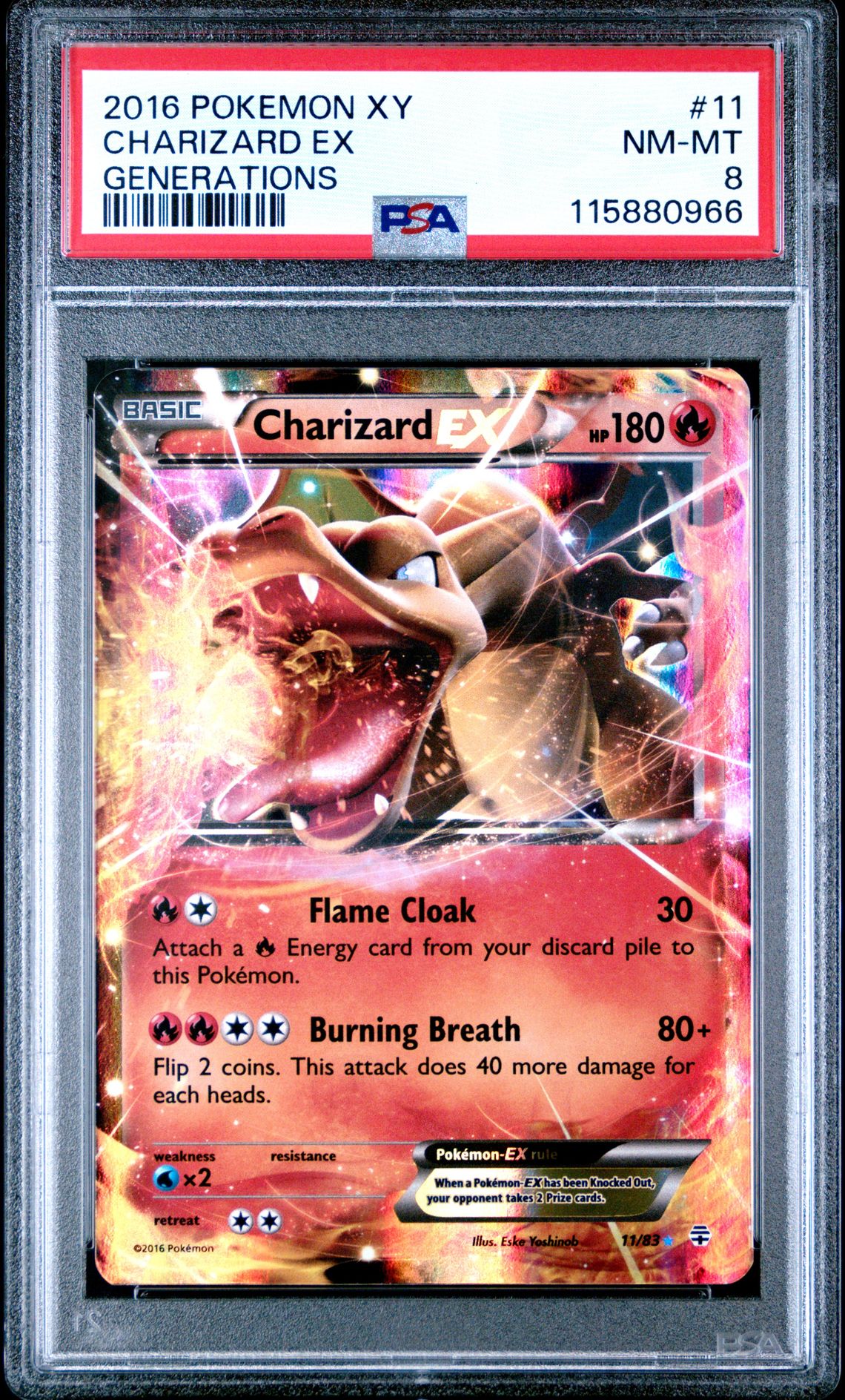 2016 Pokemon Xy Generations Charizard Ex #11 (Generations) Nm-Mt 8 front