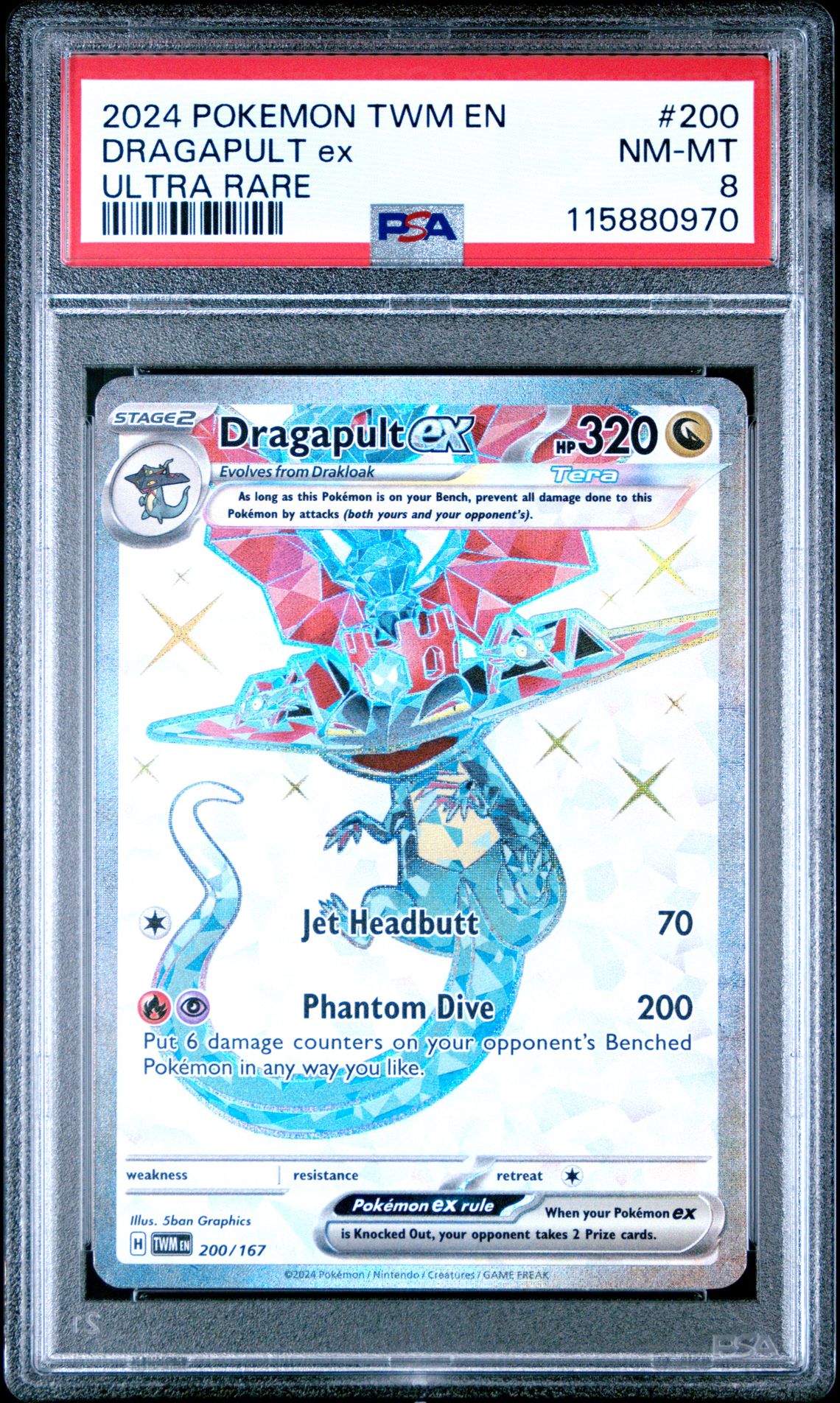2024 Pokemon Twm En-Twilight Masquerade Dragapult Ex #200 (Ultra Rare) Nm-Mt 8 front