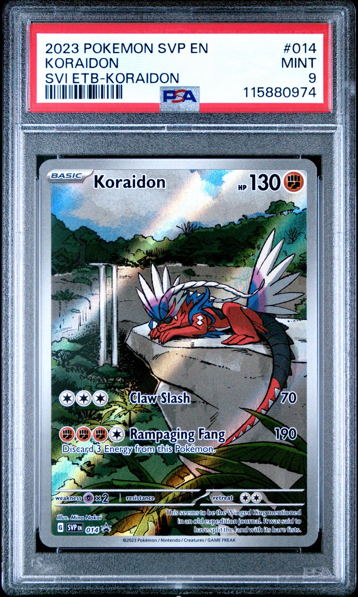2023 Pokemon Svp En-Sv Black Star Promo Koraidon #014 (Svi Etb-Koraidon) Mint 9 front