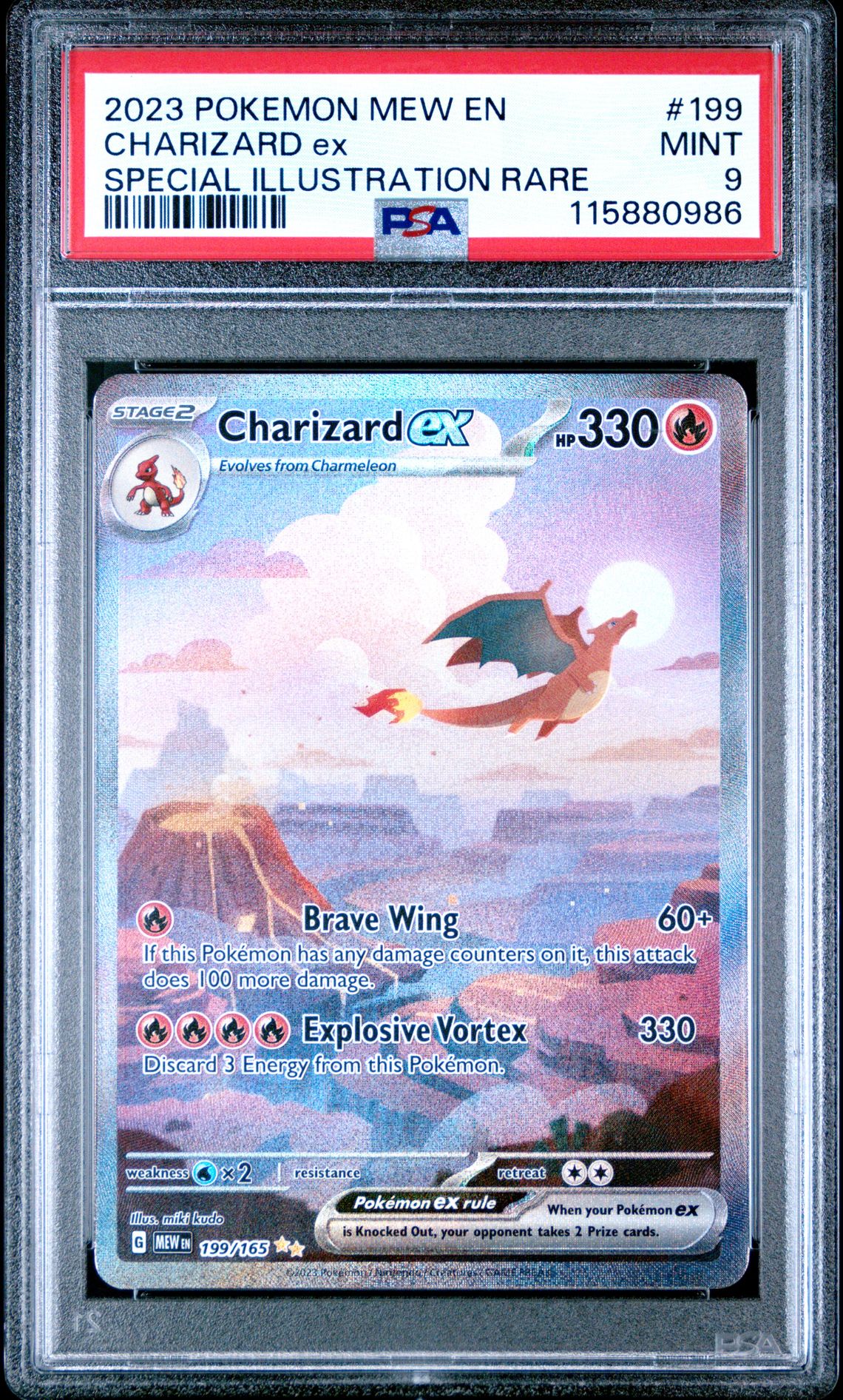 2023 Pokemon Mew En-151 Charizard Ex #199 (Special Illustration Rare) Mint 9 front