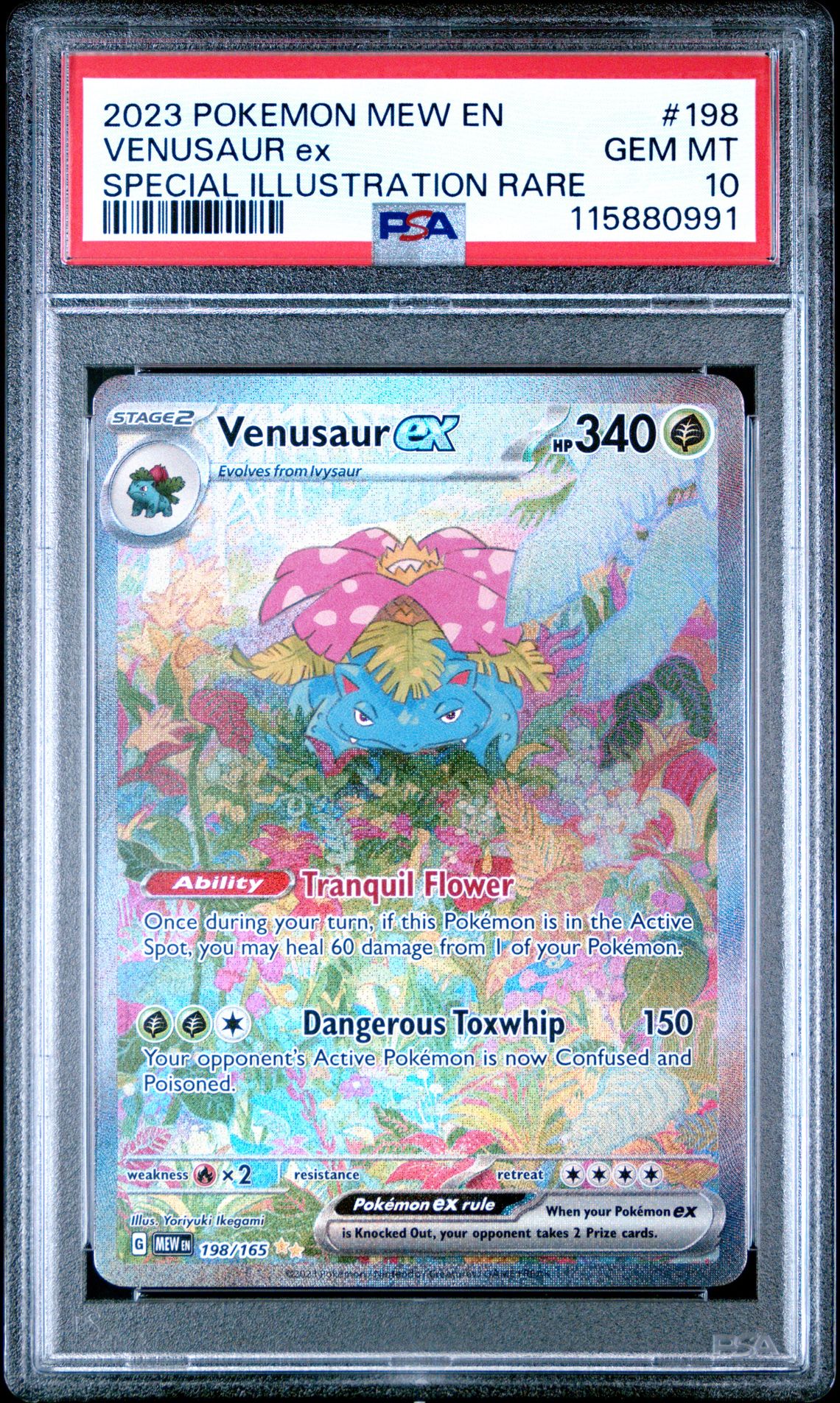 2023 Pokemon Mew En-151 Venusaur Ex #198 (Special Illustration Rare) Gem Mt 10 front