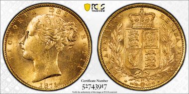 1871 Sov S-3853B Shield MS63