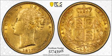 1877-S Sov S-3855 Shield MS62