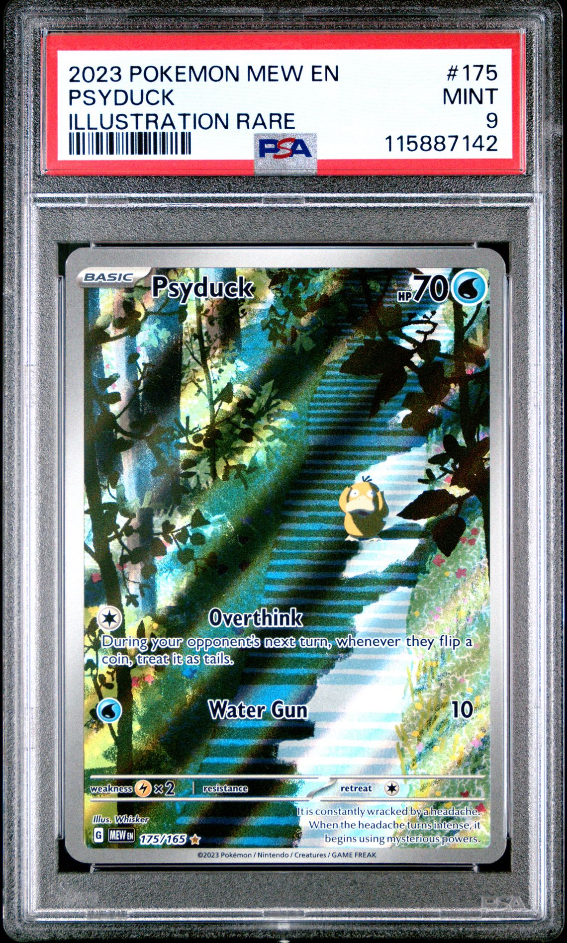 2023 Pokemon Mew En-151 Psyduck #175 (Illustration Rare) Mint 9 front