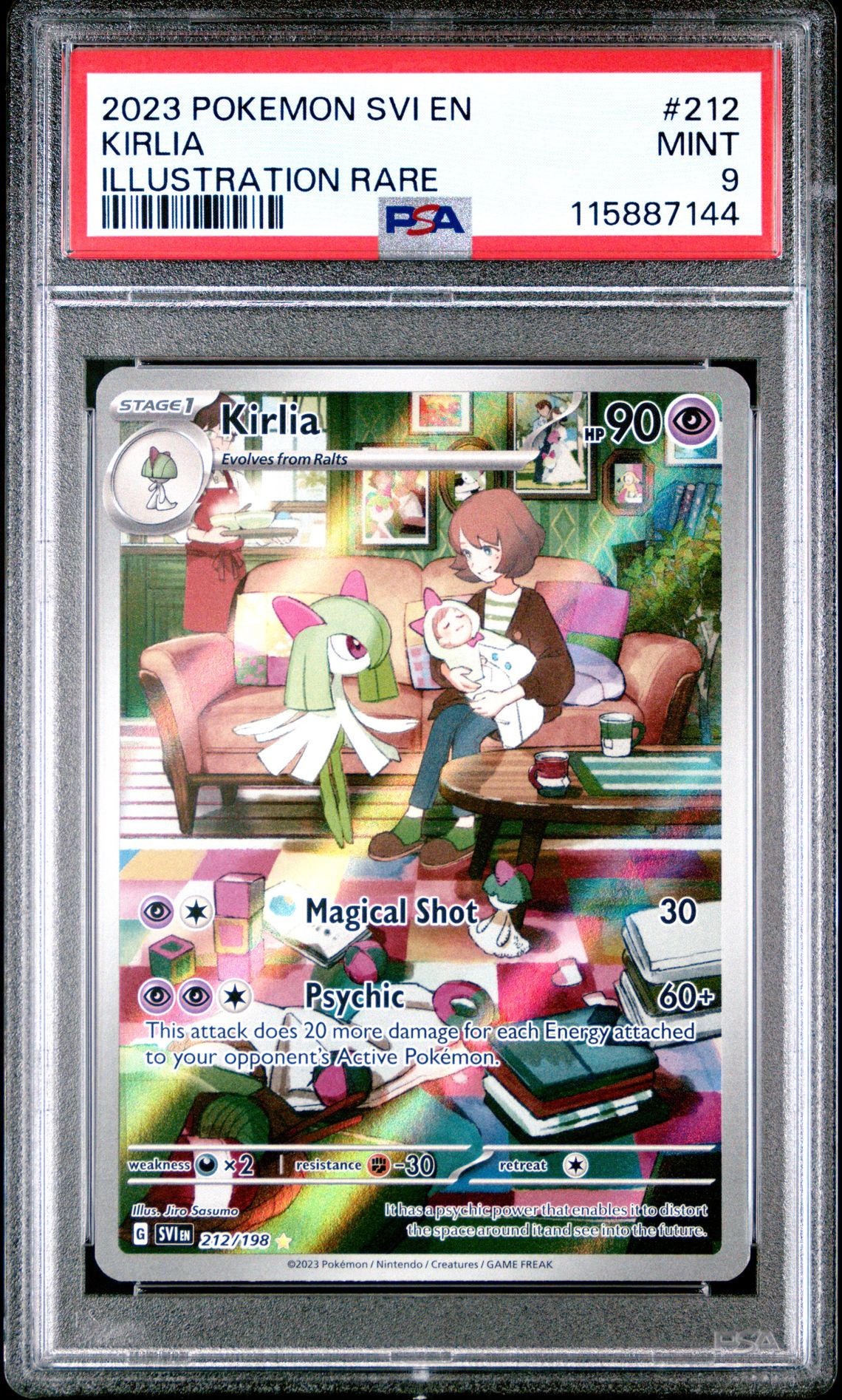 2023 Pokemon Svi En-Scarlet & Violet Kirlia #212 (Illustration Rare) Mint 9 front