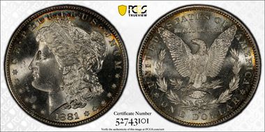1881-S $1 MS67