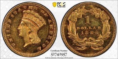 1883 G$1 MS62PL