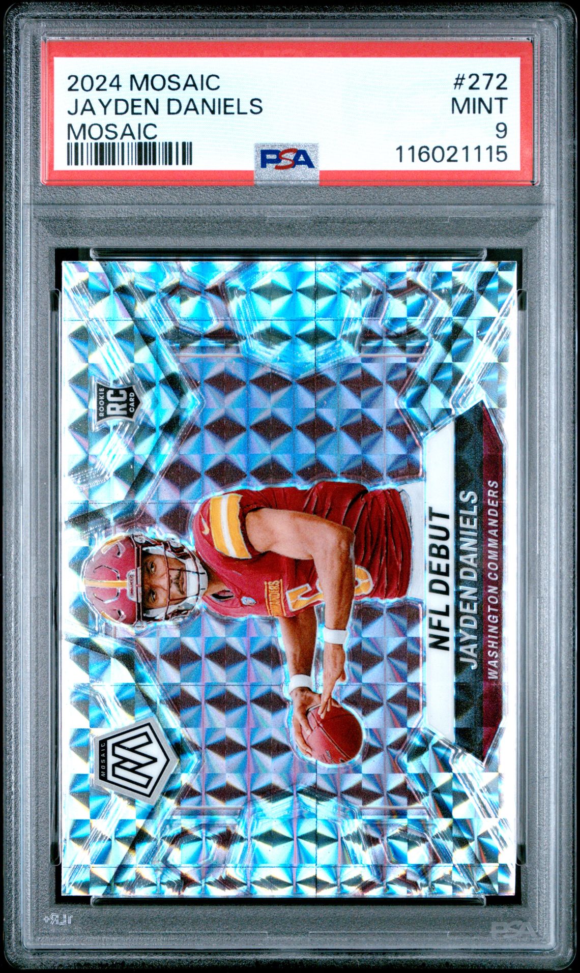 2024 Panini Mosaic Jayden Daniels #272 (Mosaic) Mint 9 front