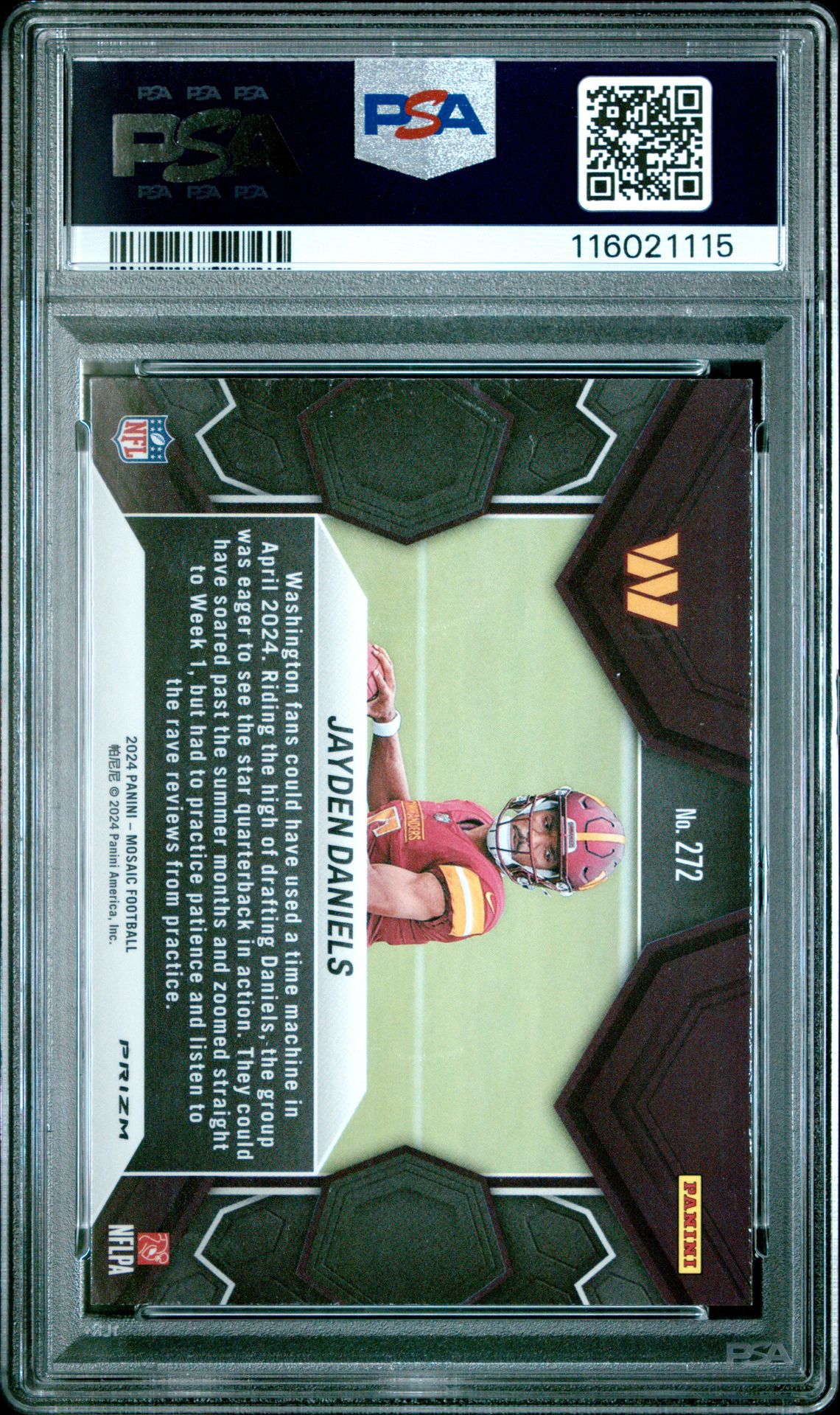 2024 Panini Mosaic Jayden Daniels #272 (Mosaic) Mint 9 back