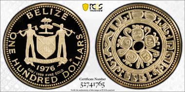 1976-FM $100 Mayan Symbols KM-52 PR69DCAM