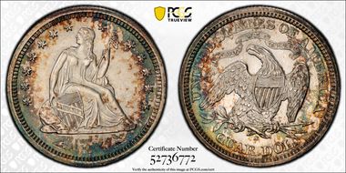 1874-S 25C Arrows MS67