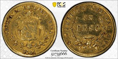 1864 GW Peso KM-107.1  Au N1