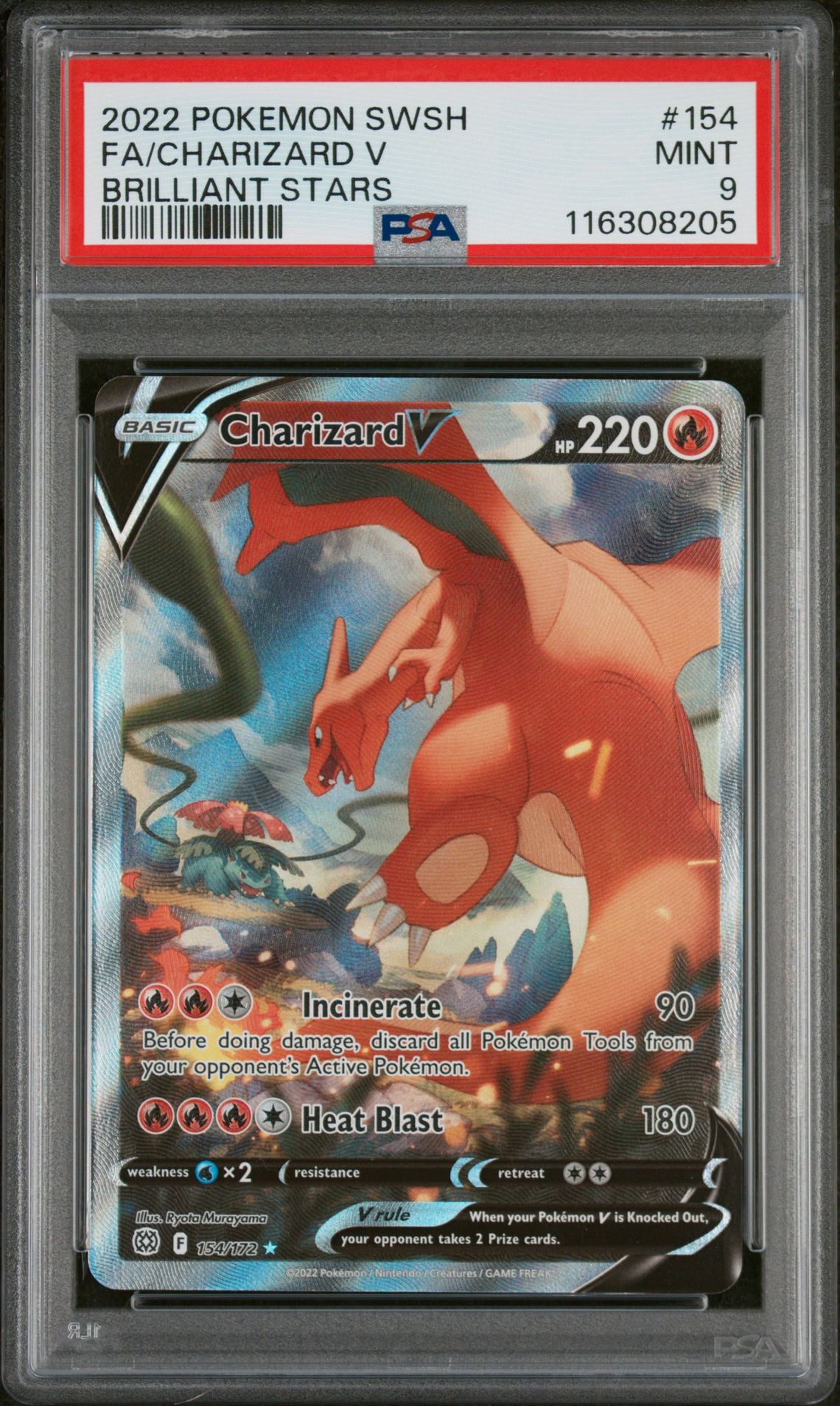2022 Pokemon POKEMON SWORD & SHIELD BRILLIANT STARS #154 Fa/Charizard V front