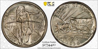 1938-D 50C Oregon MS67