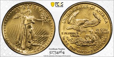 1987 $5 Gold Eagle MS66