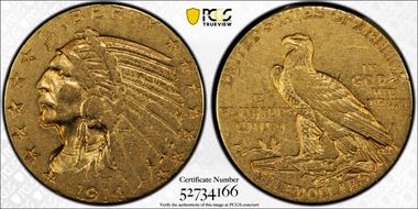 1914 $5 VF35