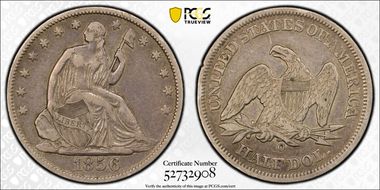 1856-O 50C WB-19, DDO VF35