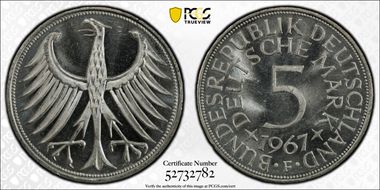 1967-F 5 Mk Regular Issue MS64