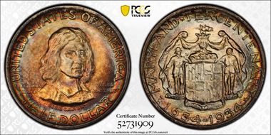 1934 50C Maryland MS67+