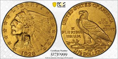 1928 $2.50 AU58