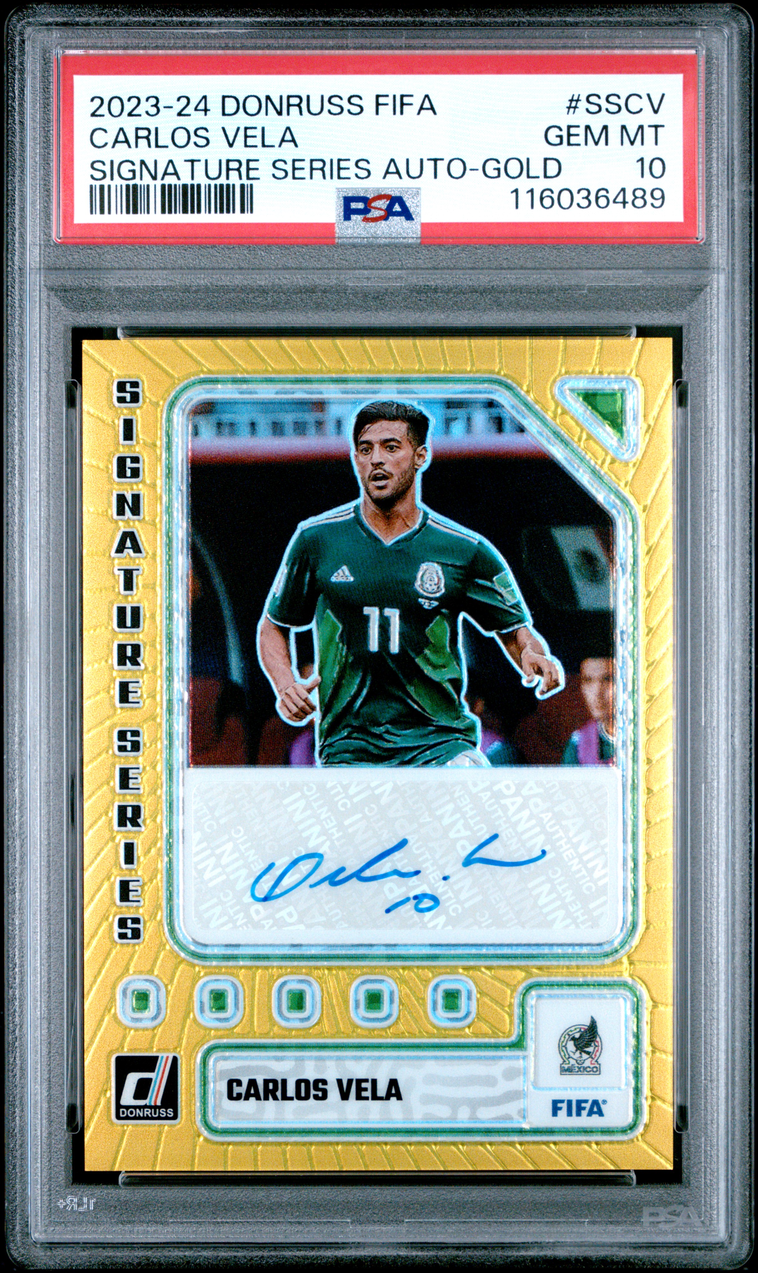 2023 #SSCV Carlos Vela PSA 10 Panini Donruss FIFA Signature Series Autographs