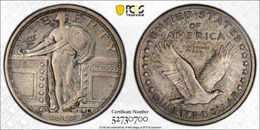 1917-D 25C Type 1 N1