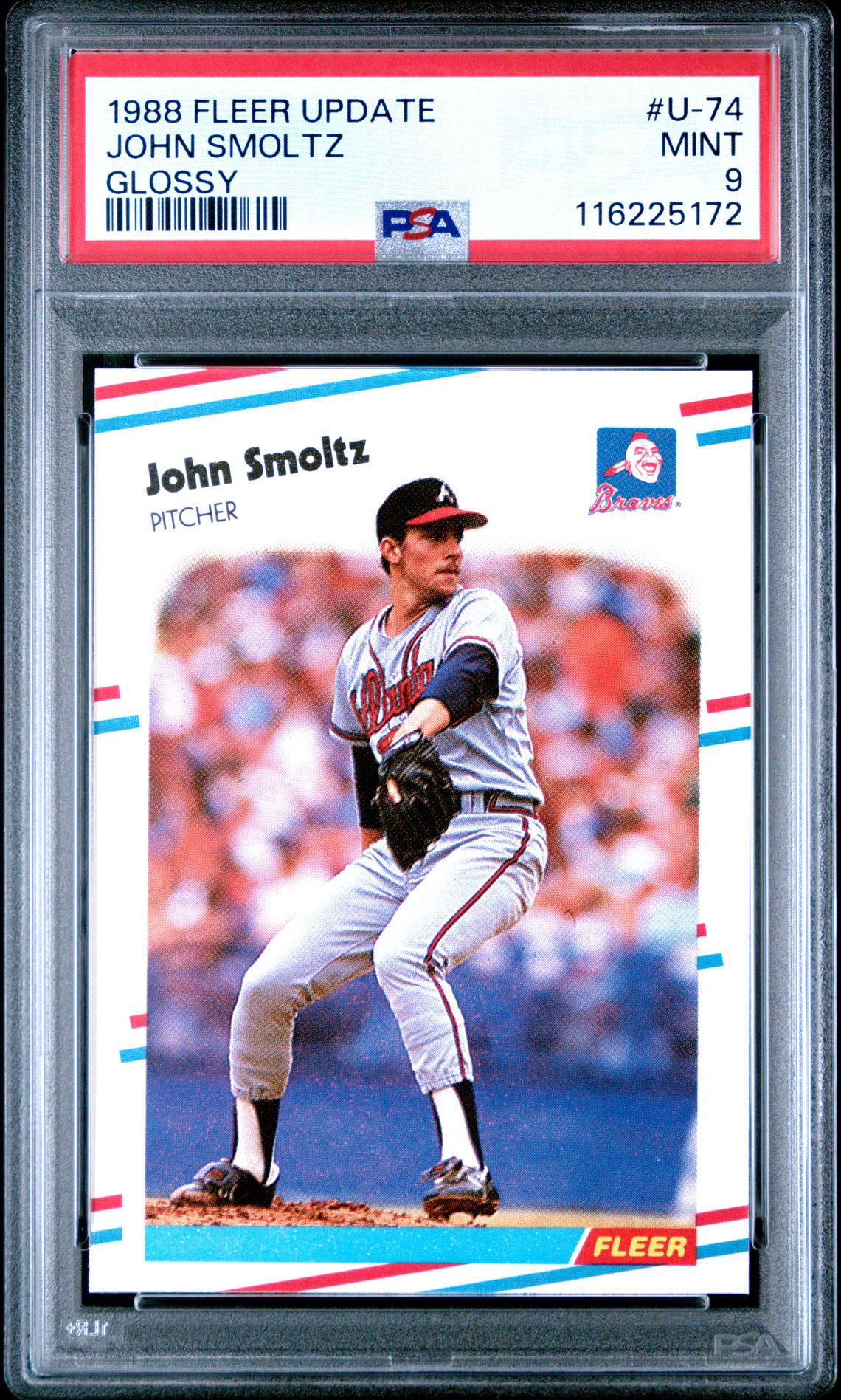 1988 Fleer FLEER UPDATE GLOSSY #U-74 John Smoltz front