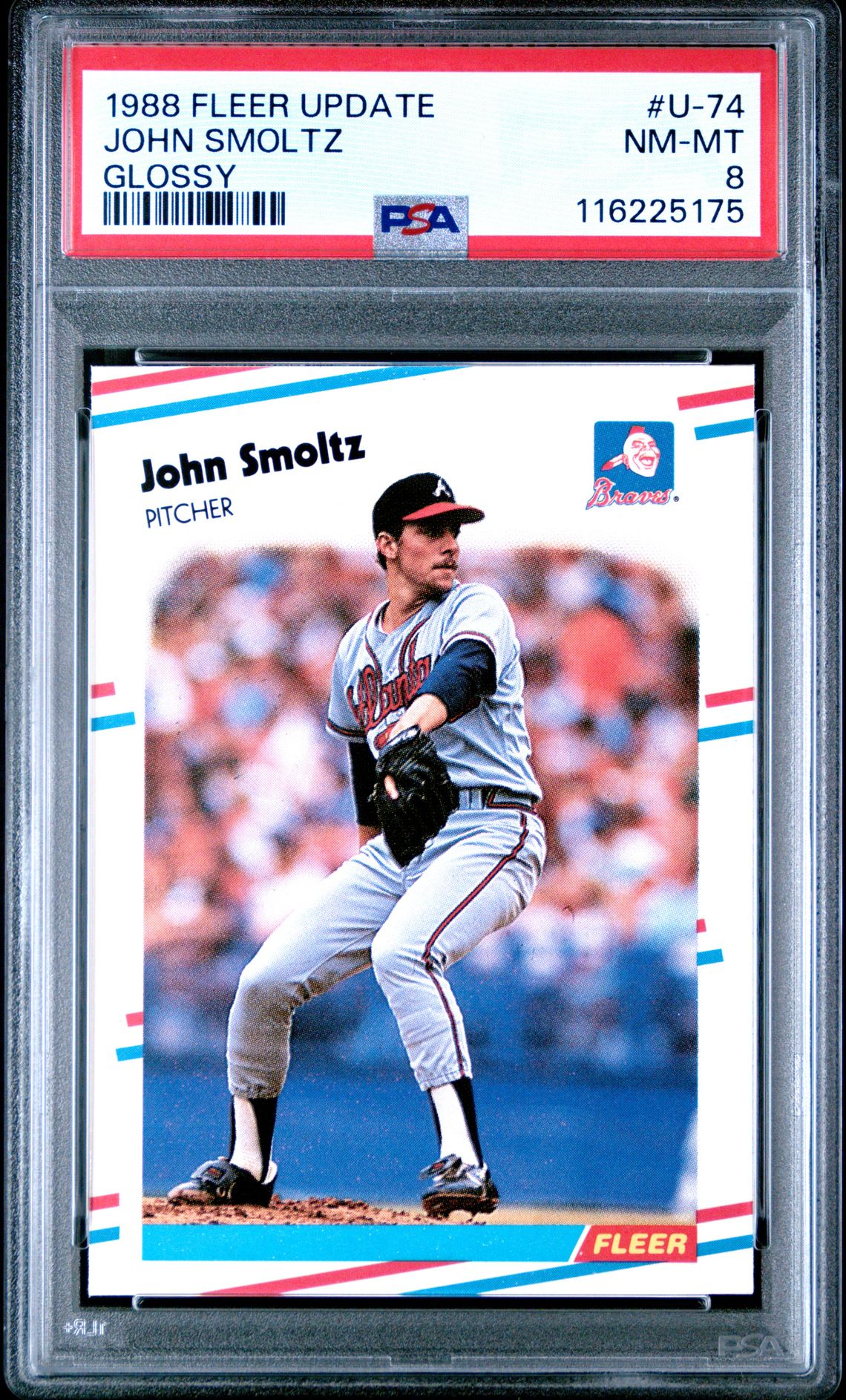 1988 Fleer FLEER UPDATE GLOSSY #U-74 John Smoltz front