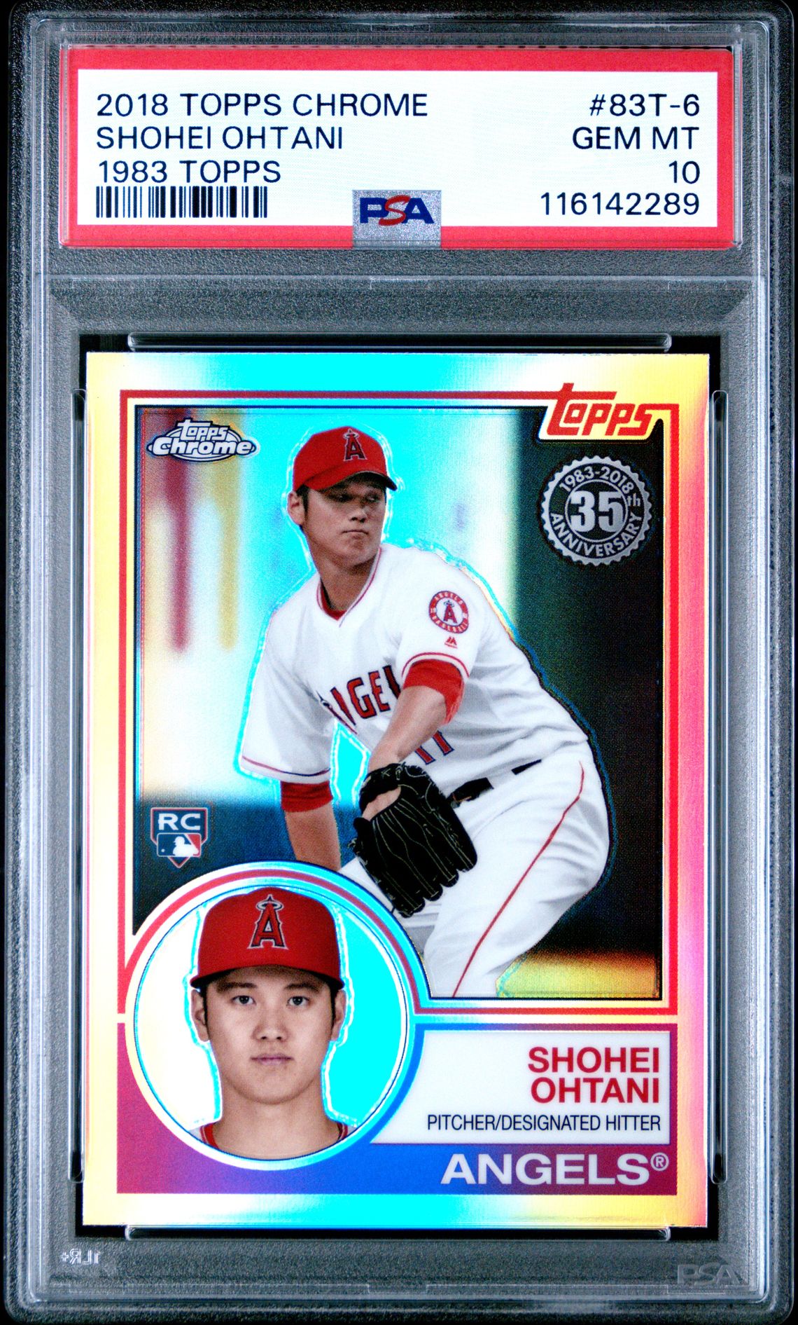 Topps Refractor Shohei Ohtani front