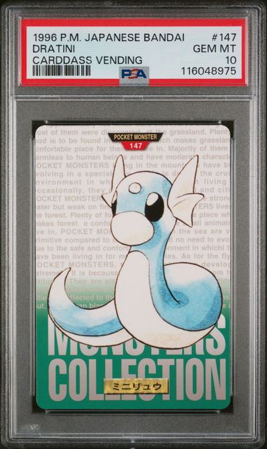 Dratini card PSA 10, cert 116048975