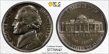 1939 5C Reverse of 1938 PR68