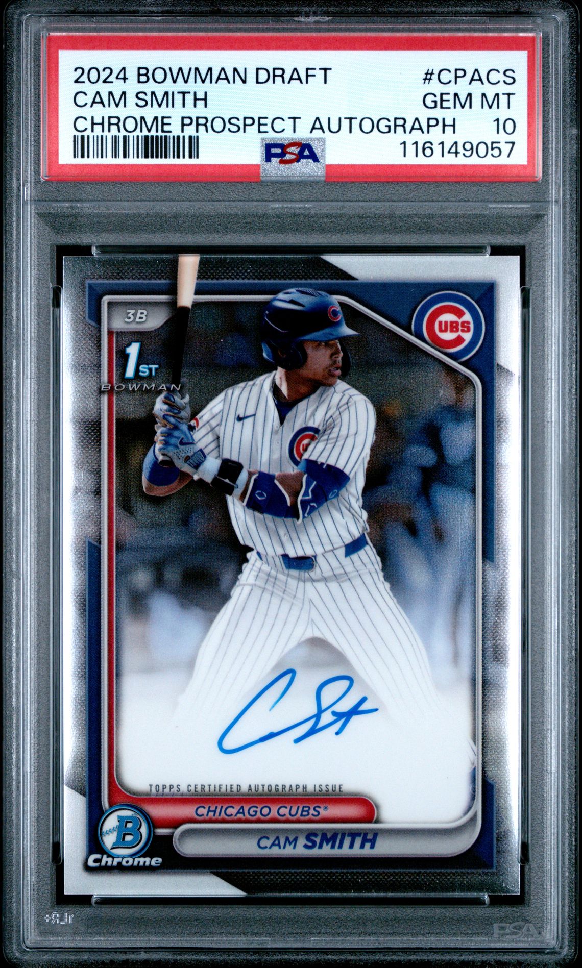 2024 Bowman BOWMAN DRAFT CHROME PROSPECT AUTOGRAPHS #CPACS Cam Smith front