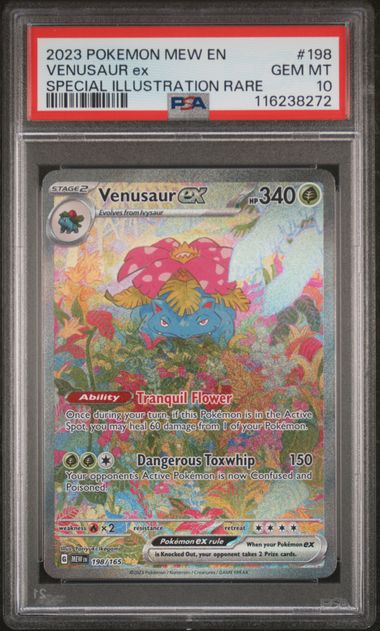 2023 Pokemon POKEMON MEW EN-151 Illustration Rare #198 Venusaur Ex front