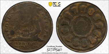 1787 Fugio 1C States United, 4 Cinq N1BN