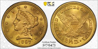 1897 $2.50 MS67+ 
