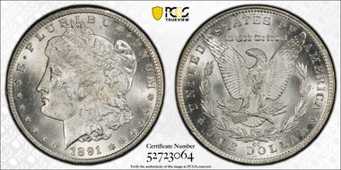 1891-CC $1 MS62