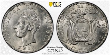 1914 TF 2 Dec KM-51.4 Philadelphia MS63