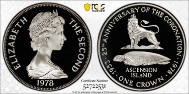 1978-PM 25p 25th Ann. Coronation Ag PR69DCAM