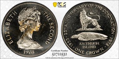 1978-PM 25p 25th Ann. Coronation CuNi MS66