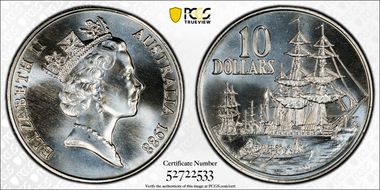 1988 $10 Landing of Gov Phillip MS69