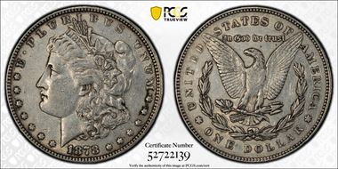 1878 7TF $1 Reverse of 1878 XF45