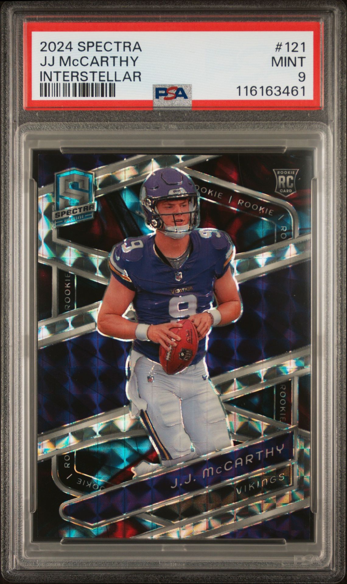 2024 Panini Spectra Jj Mccarthy #121 (Interstellar) Mint 9 front