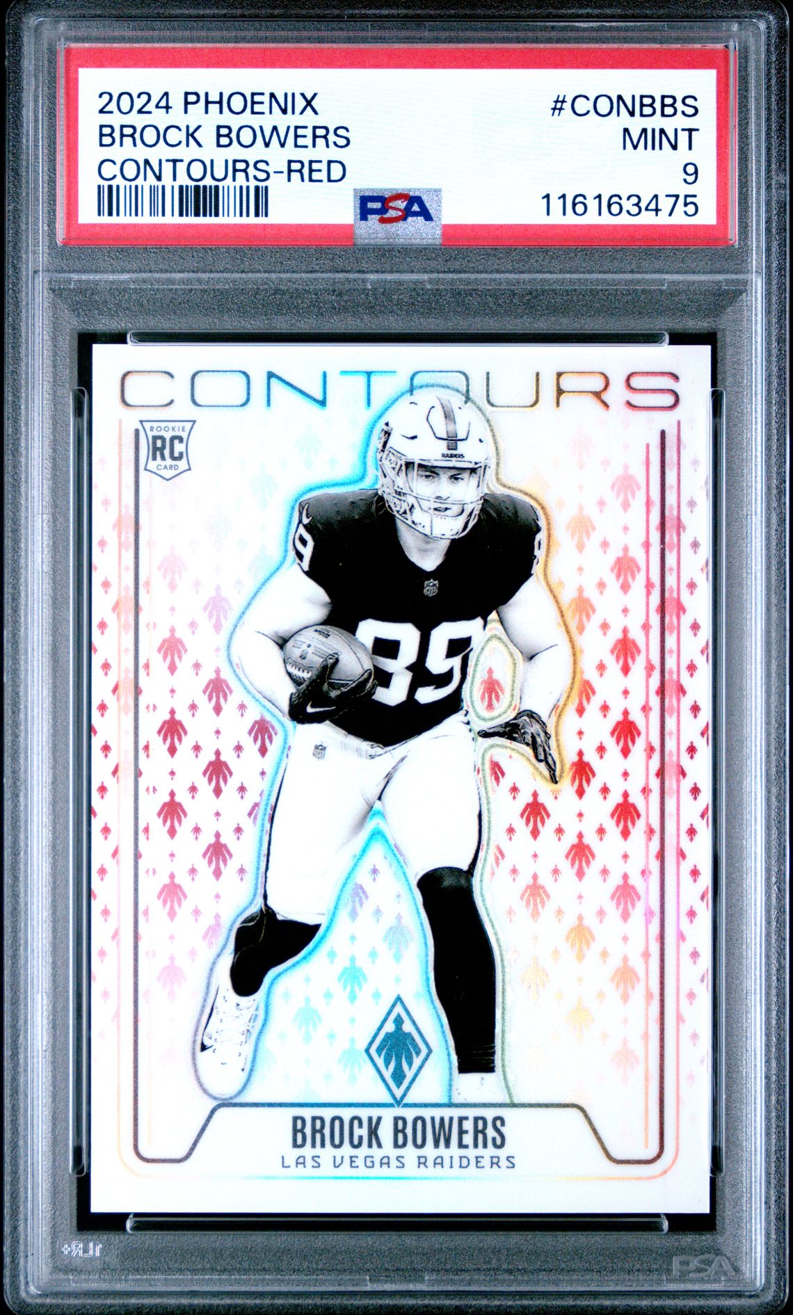 2024 Panini Phoenix Contours Brock Bowers #Conbbs (Contours-Red) Mint 9 front